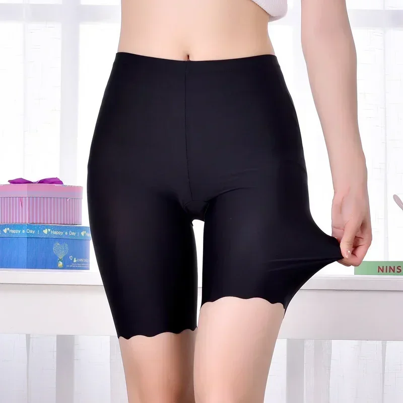 Ľadové hodvábne nohavičky plynulé bezpečnostné krátke nohavice Vysoký pás Subpers letná sukňa spodná sukňa Dámske intimáty Ženy Underwear