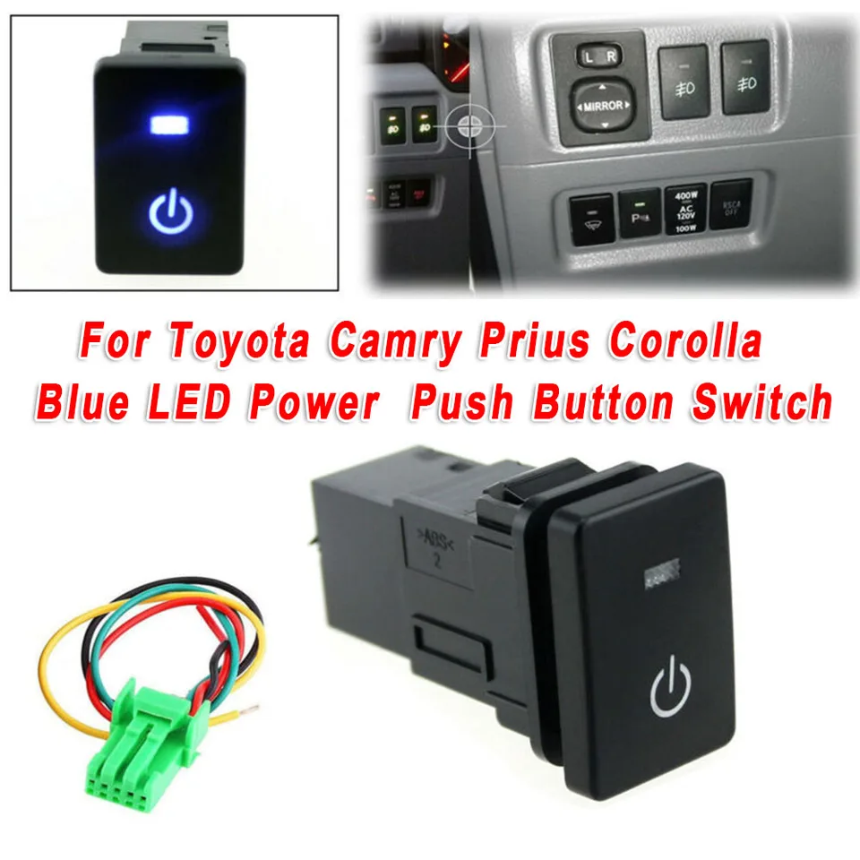 Ľahko použiteľný prepínač tlačidla LED špeciálne vyrobený pre autá Toyota obsahuje pre Camry pre Prius a ďalšie 12V