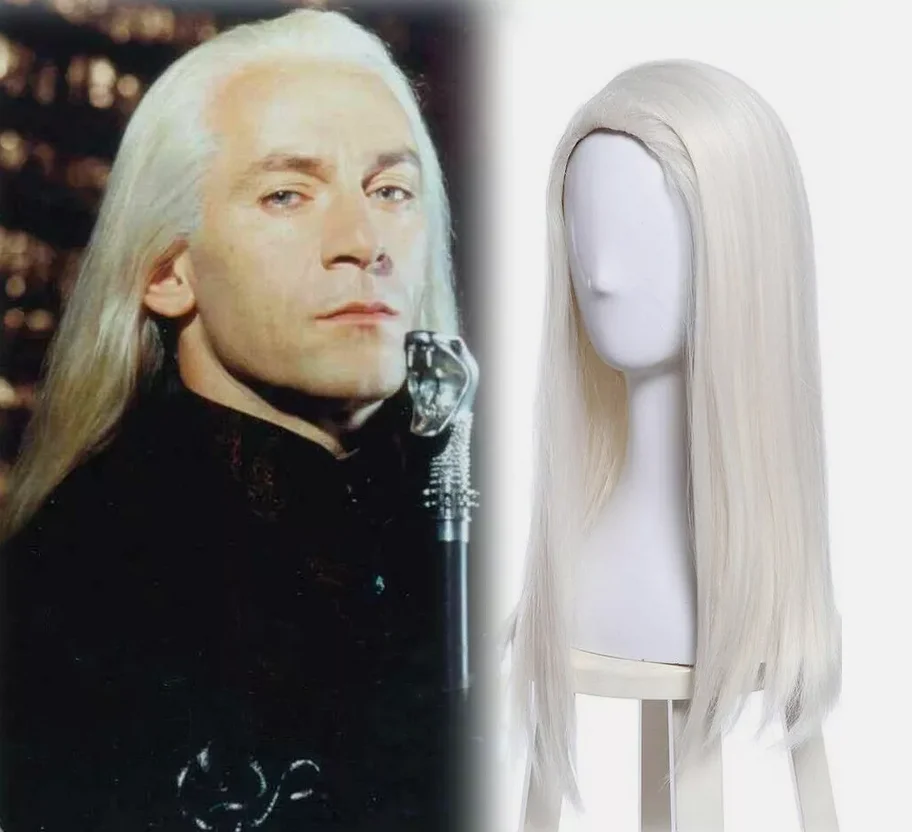 Ľahká blondínka Lucius Malfoy Parochňa Dlhé priame vlasové parochne Cosplay Halloween Party