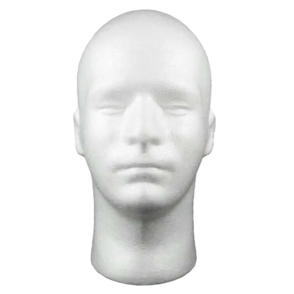 Ľahké robustné mužské penové vlasy manikin pre slúchadlá Toupee