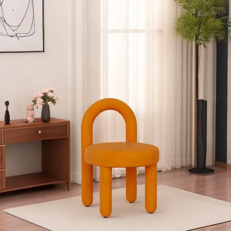 Ľahký luxusný neformálny štýl jahňacie vlnené tkanina Dressing Stool sa dá použiť ako krásne stoličky pre kreslo pre dievčatá obývacia izba
