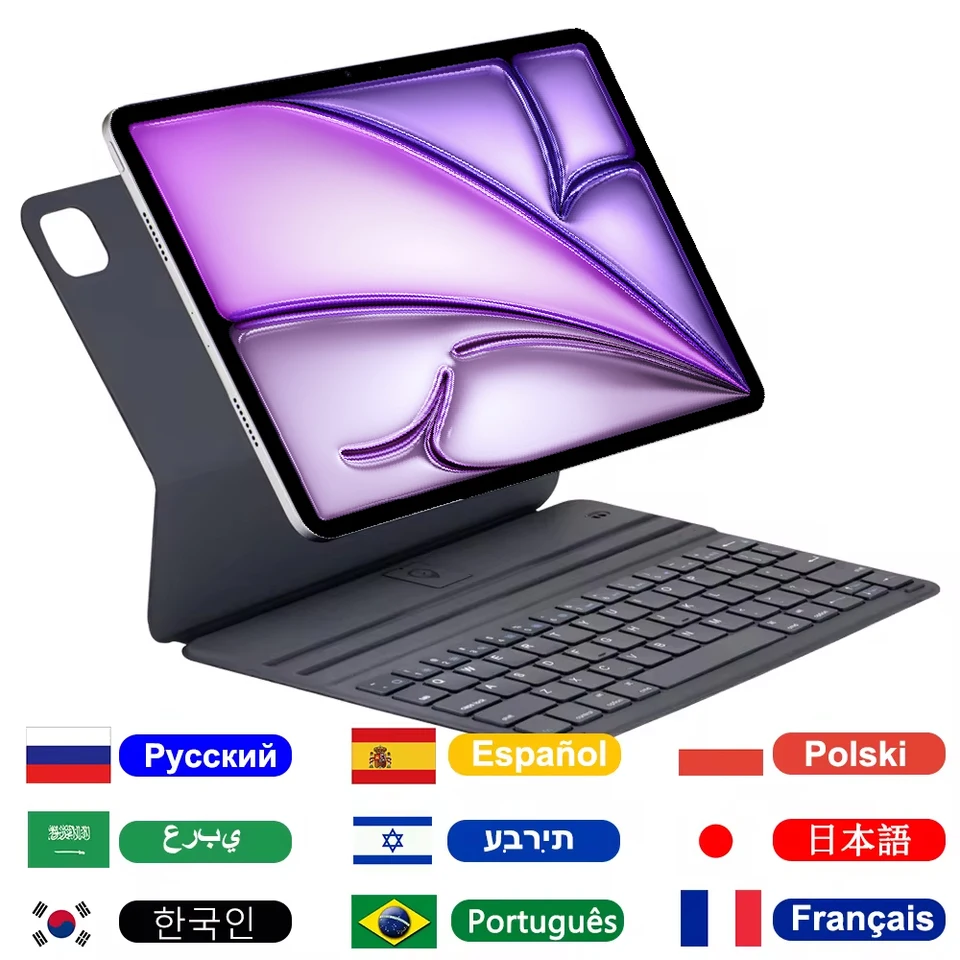 Ľahký prenosný kryt klávesnice pre iPad Air 11 13 2024 M2, Klávesnica Smart Folio pre iPad 10. vzduch 4 5.9/Pro 11 12.9