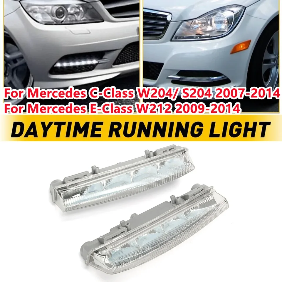 Ľavá/pravá 12V predná LED DRL DRL Denná žiarovka LAMP FOG Light pre Mercedes-Benz W204 W212 C250 C280 C350 E350 A2049068900