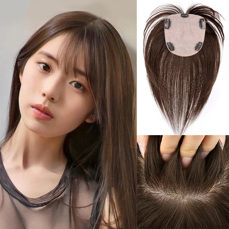 Ľudské vlasy Toppers Real Hair Topper s ranami švajčiarska základná klip v ranu