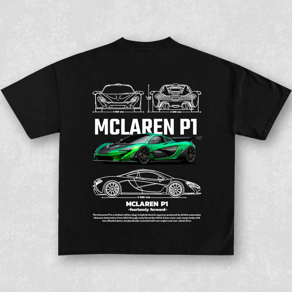 Šablóna McLaren P1 Car T tričko Men pánske oblečenie sexmachine chápadlá One Direction y2k tričká pre mužov tiki