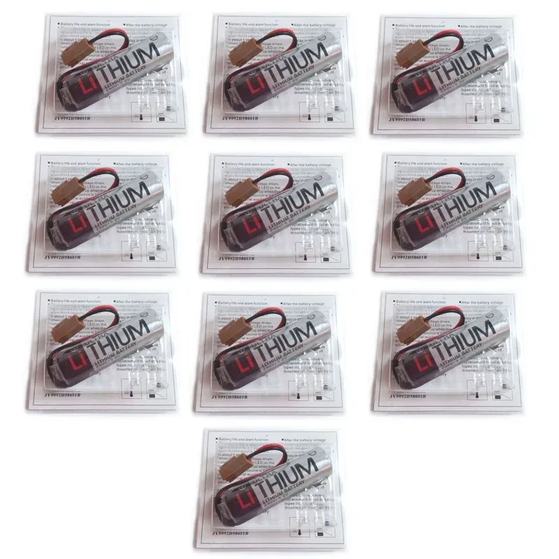 Šarža 10ks Banggood Originálny nový ER6V/3,6V 2400MAH PLC Priemyselné batérie s zástrčkou pre Toshiba ER6V/3,6V 2400 mAh batéria
