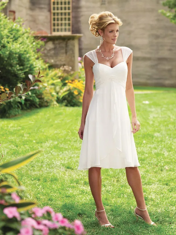 Šaty s krátkymi rukávmi vyrobené na mieru, šaty s krátkym dĺžkou Gary Slonovina Burgundsko Champagne White Wed Wedding Daysle veľkoobchod