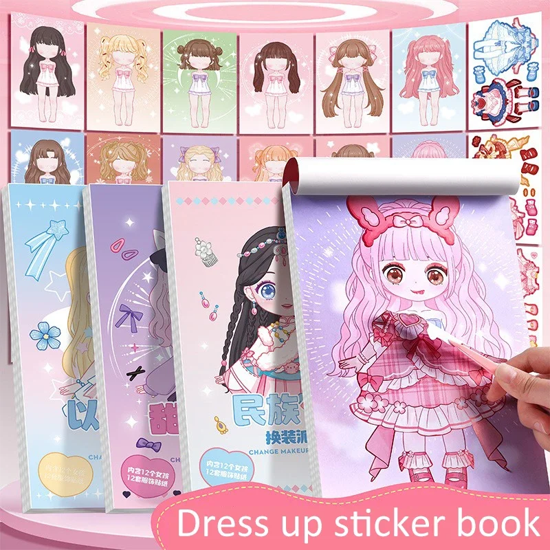 Šaty Up Sticker Book Girl Sticker Book kniha Karika