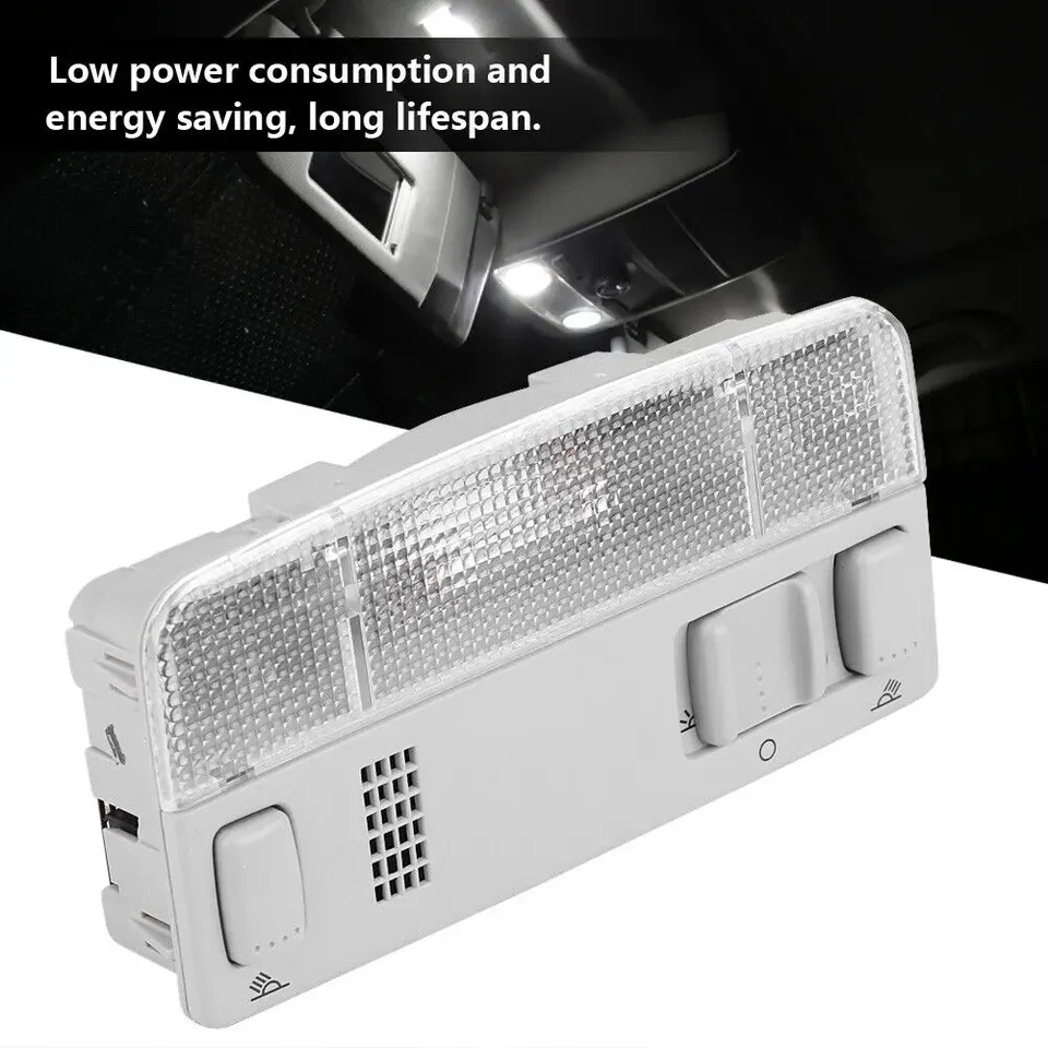 Šedá béžová interiérová readéria Light Dome Lamp pre VW Passat B5 Golf MK4 Bora Polo Caddy Touran pre Octavia Fabia 1TD947105