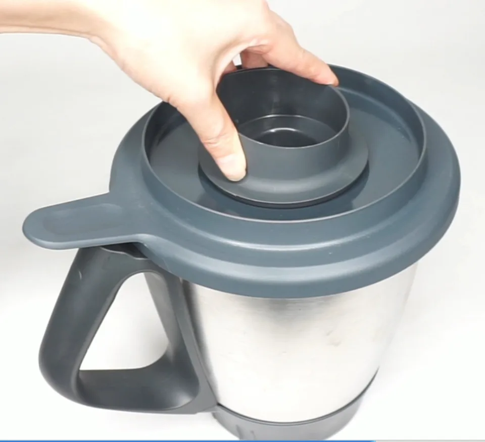 Šedá meracia šálka 100 ml / 50 ml uzamykateľná uzáver uzáveru uzáveru kompatibilné s Vorwerk Thermomix TM31 TM5 TM6