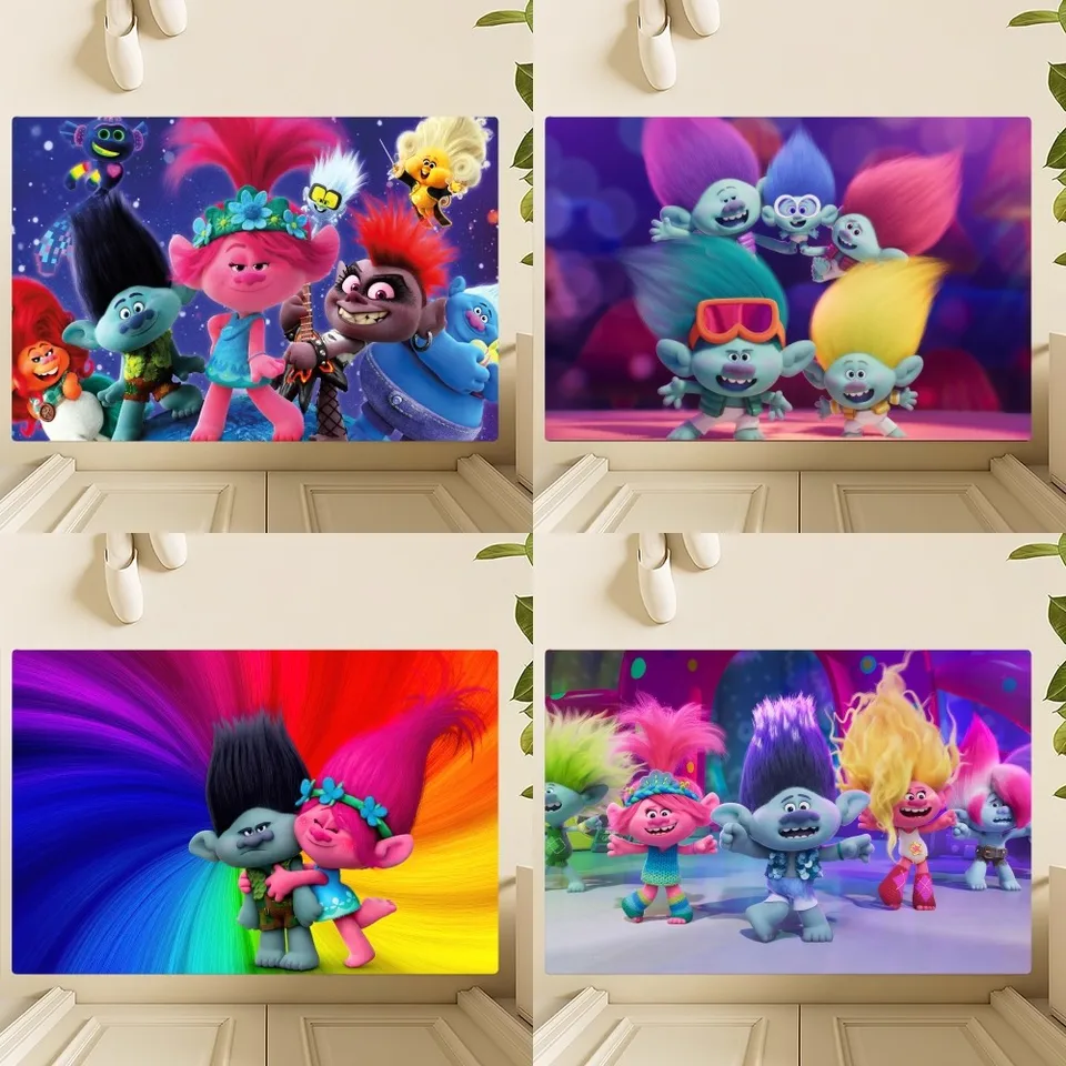 Šelma Kingdom Cartoon T-Trolls pásy spolu podlahové spálne