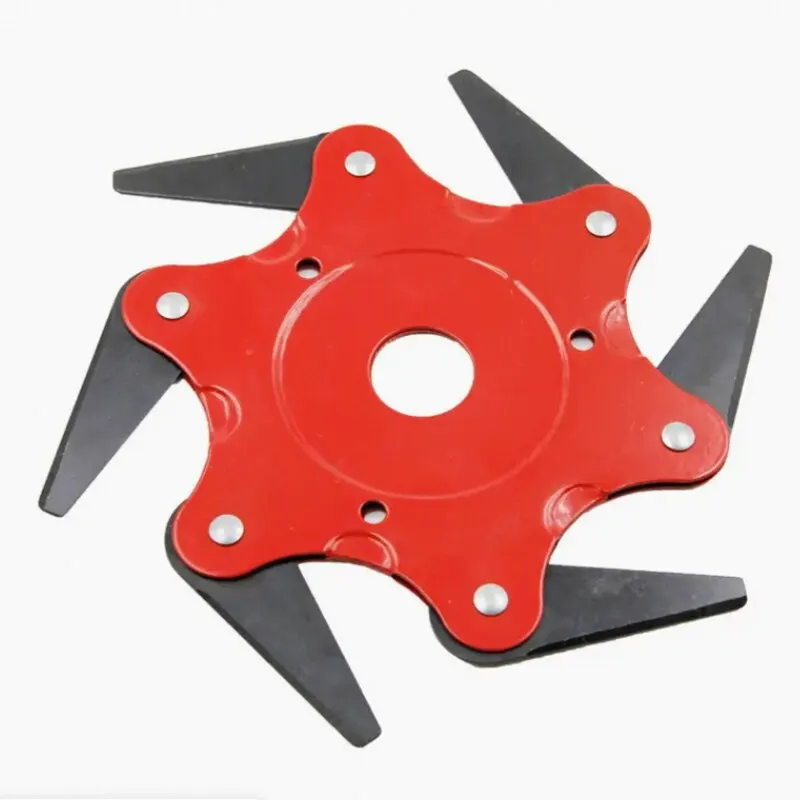 Šesť čepeľových kostiam hlavy trávna hlava odolná oceľ zahustená záhradná burina hlava kefka Cutter Weeding Všeobecné príslušenstvo 1pc