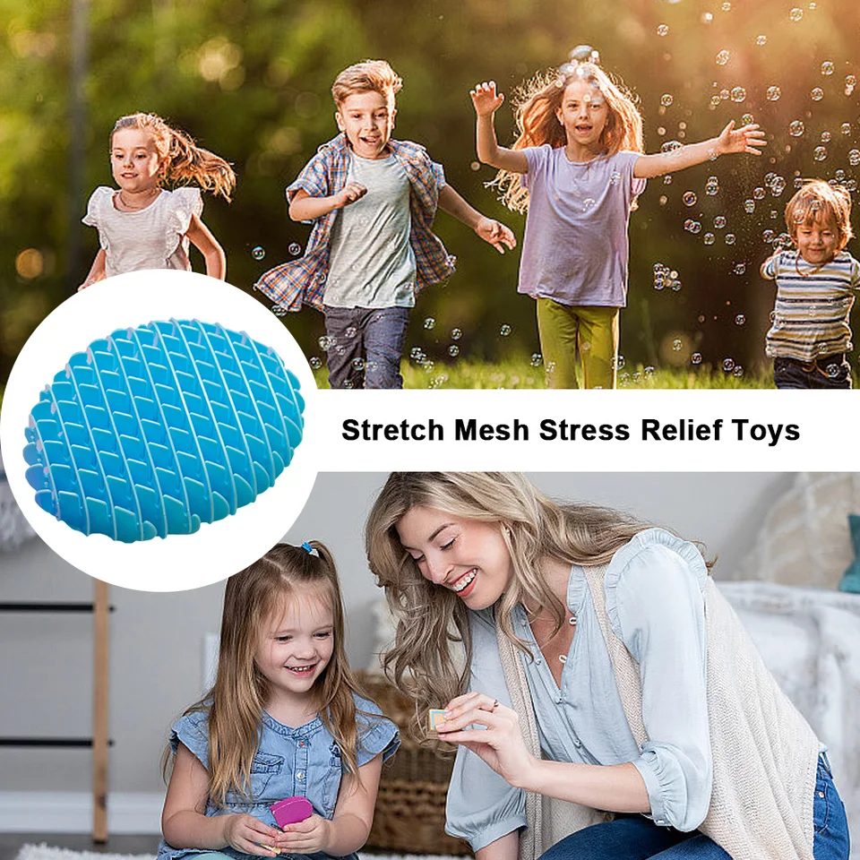Šesťstranné dekompresia s malými červami artefakt fidget Worm Toy Colorful Funny Pocket fidget hračky senzorické stresové úľavu hračky