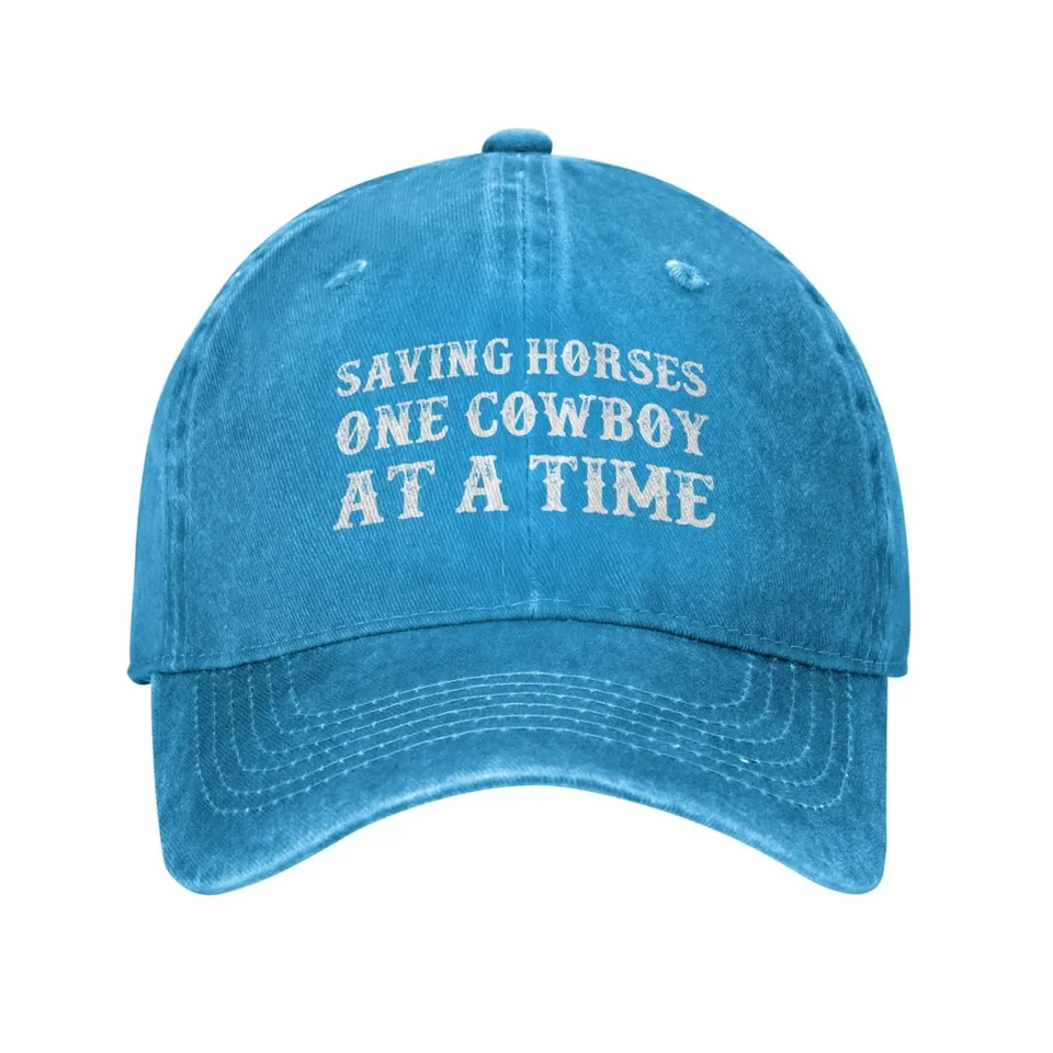 Šetrenie koní jeden kovboj v čase klobúk pre mužov čierne ženy vtipné otec Trucker Cap pre otca špinavý darček