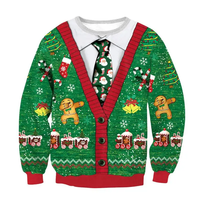 Škaredé vianočné košele s dlhým rukávom Funny Crewneck Pullover Funny Crewneck Pullover Sweents Novinka Pullover CrewNeck Weter