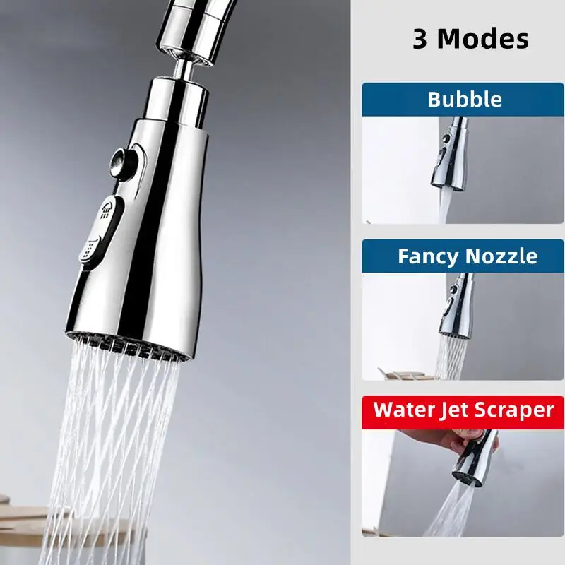 Škrabka na vodu 360 ° Gurmánsky kuchynský drez Faucet Tapware s vodnou kohútnkou dýza Kuchyňa Kúpeľňa Domov inovatívne doplnky