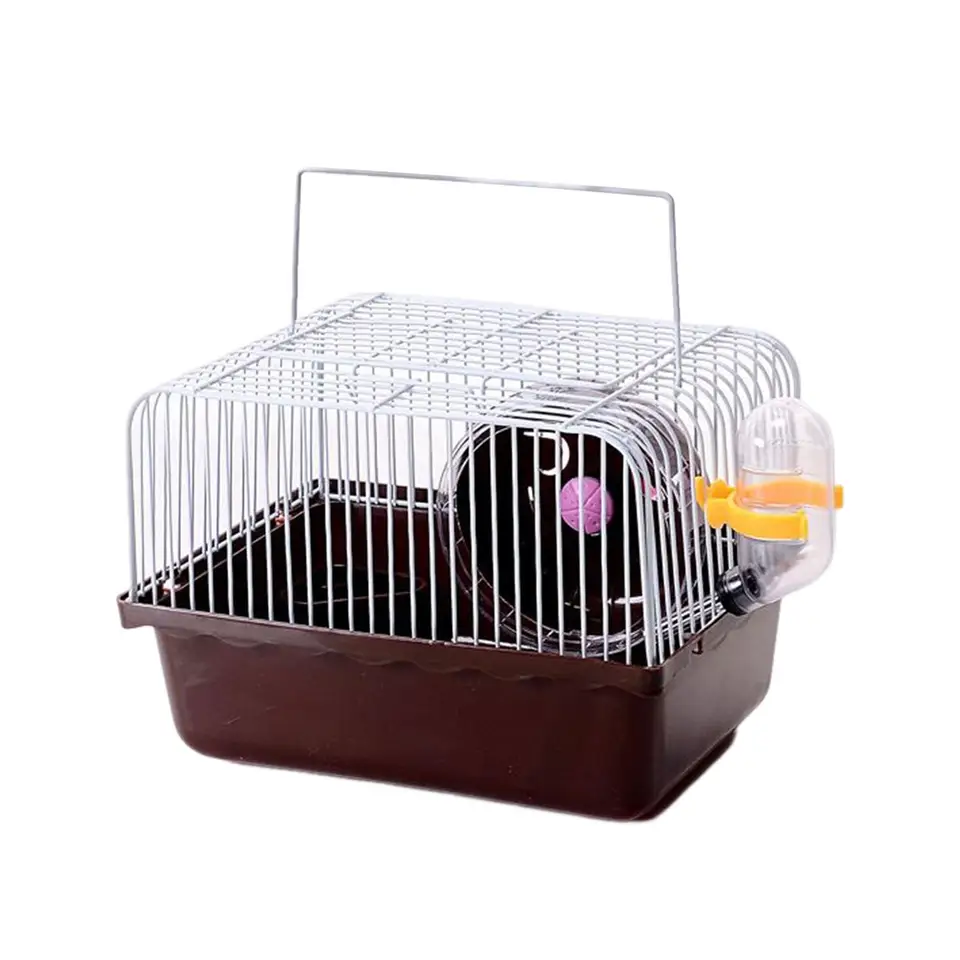 Škrečok Cage Malé cestovné klietky pre fľašu s vodou pre domáce zvieratá Gerbil Habitat House Supplies