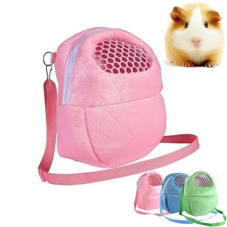 Škrečok cestovná nosná taška Činchilla Guinea Pign Bunny Priedušná nosná klietka Teplá mäkká cestovanie prechádzka s malými živočíšnymi nosičmi