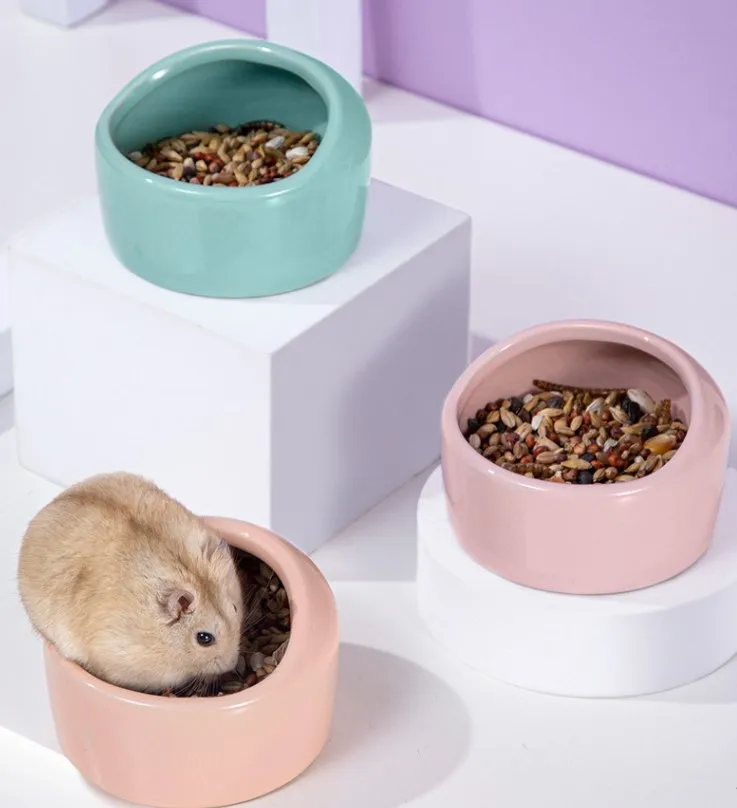 Škrečok Food Bowl Ceramic škrečok misa zlatý hodváb