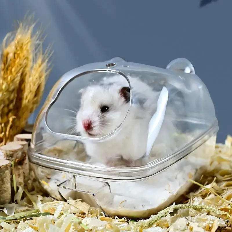 Škrečok kúpeľňa priehľadná škrečok myš Pet Pet toaleta klietky v kúpeľni Piesková izba Hray dom s malými domácimi zvieratami príslušenstvo pre domáce zvieratá