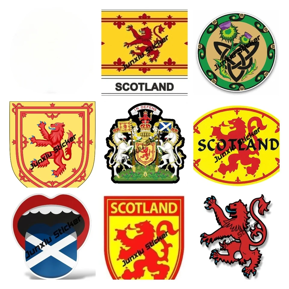 Škótsko Červené leva v tvare nálepky na nálepku Scottish Logo Insignia Národný znak nálepky pre vozidlá pre bicykle