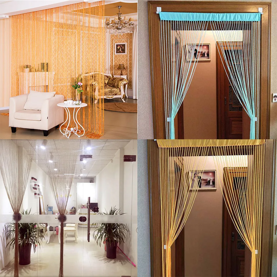 Šnúry závesy terasa siete Fringe pre dvere Fly Scinding Window Demiddid Cut Spálňa Doplnky dekorácie para e el hogar moderno