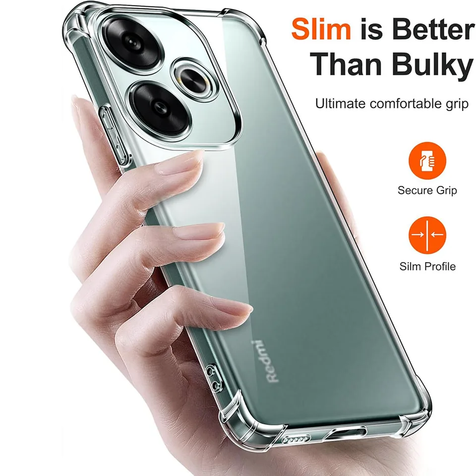 Šokový čistý silikónový puzdro pre Xiaomi POCO F6 F5 F4 F3 X6 X5 X4 X3 GT M6 M4 M3 PRO 4G 5G Ultra tenký mäkký kryt TPU
