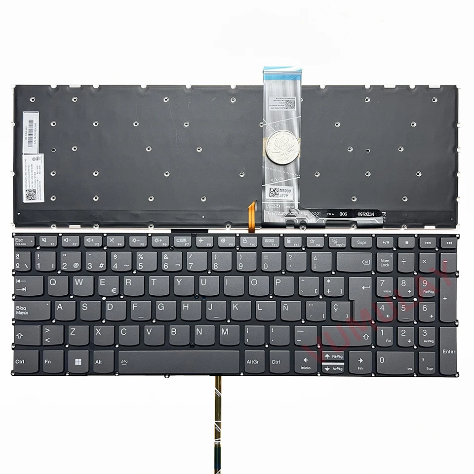 Španielska klávesnica pre Lenovo IdeaPad 1 15amn7 15Iru7 15iau7 15ADA7 15ALC7 15IGL7 15IJL7, 3 15ALC6 15ITL6 15ADA6,5 15ABA7 15ial7