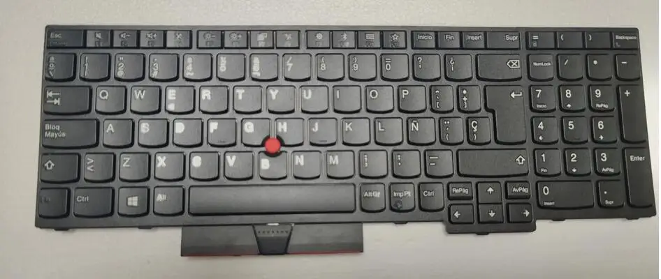 Španielska klávesnica pre Lenovo ThinkPad E580 E585 E590 E595 L580 T580S T590 P52 P53 P72 P73 No Black Black Rám