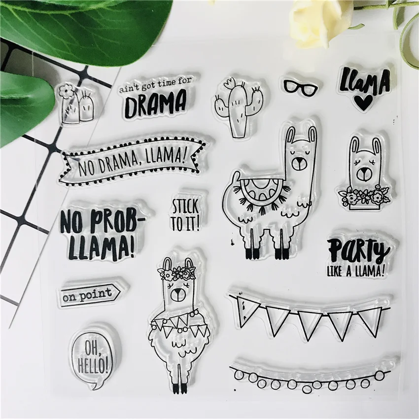 Španielske čisté pečiatky na scrapbooking Nový ťav Transparentný silikónový sentiment pečiatka známky gumové známky 154