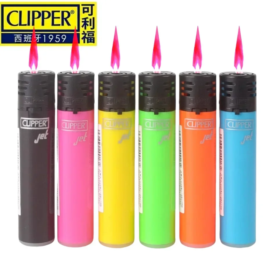 Španielsky Clipper odolný nafukovací nafukovací vetrupatý svetlivý ružový plameň Jet bután Butane Zapaľovač viac funkčných darčekov pre mužov zapaľovača