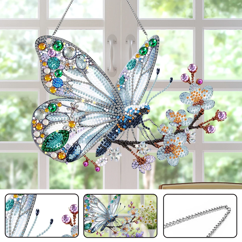 Špeciálny tvar lietajúci drak diamant maľba závesný závesný prívesok akryl 5D DIY Diamond Painting Dots