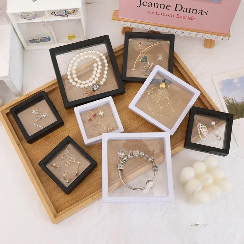Šperky prsteň náušnice Displej stojany Pendant držiak na mince odznak Medal Storage Storage Loose Diamond Gem Stone Presentation Case