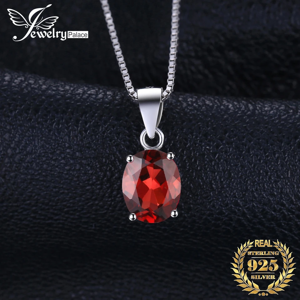 Šperky prírodné granátové ametyst Citrine modrá topaz 925 Sterling strieborný náhrdelník Gemstone šperky bez reťazca