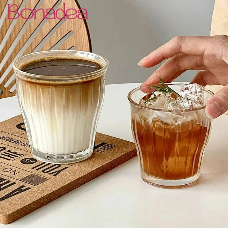Špinavá kávová šálka Austrálske biele sklo šálky Priehľadné americké latte šálky jednoduché kávové poháre šálky kaviarne kuchynské náradie