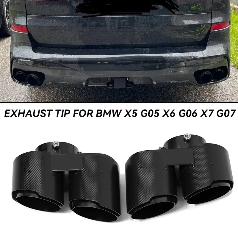Špička výfukových vlákien pre štvorkolky pre BMW G05 X5 G06 X6 G07 X7 2019+ TUMPLER TIP VÝHOROVÉ POKRAČKY ŽIADNE ZAVIELNÁ DYZE TACHPIPE
