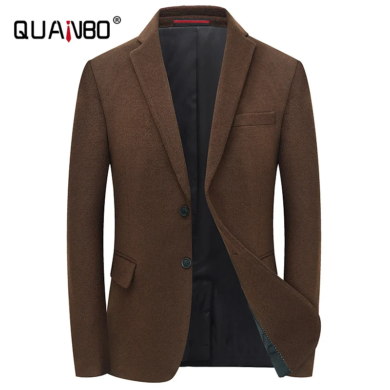 Špičková bunda Wool Men sako 2022 Jar a jeseň inteligentné neformálne Classic Coad Cast Dress Batchets Bund Oplooting