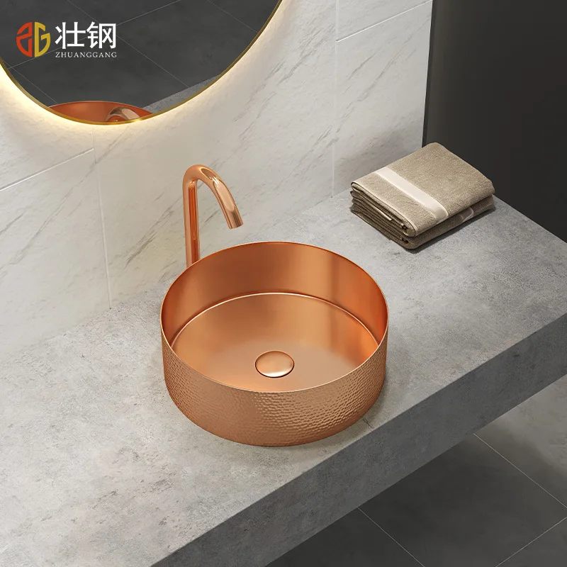 Špičková kúpeľňa umývadlo zlato umývadlo umelecký lavabo luxusný 400*130 mm Sus304 z nehrdzavejúcej ocele