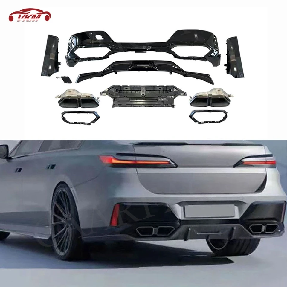 Špičky spoilerov zadného difúzora pre špičky výfukových plynov pre BMW 7 Series G70 Sport 2023+ Bumper Guard Lip Splitter Body Styling