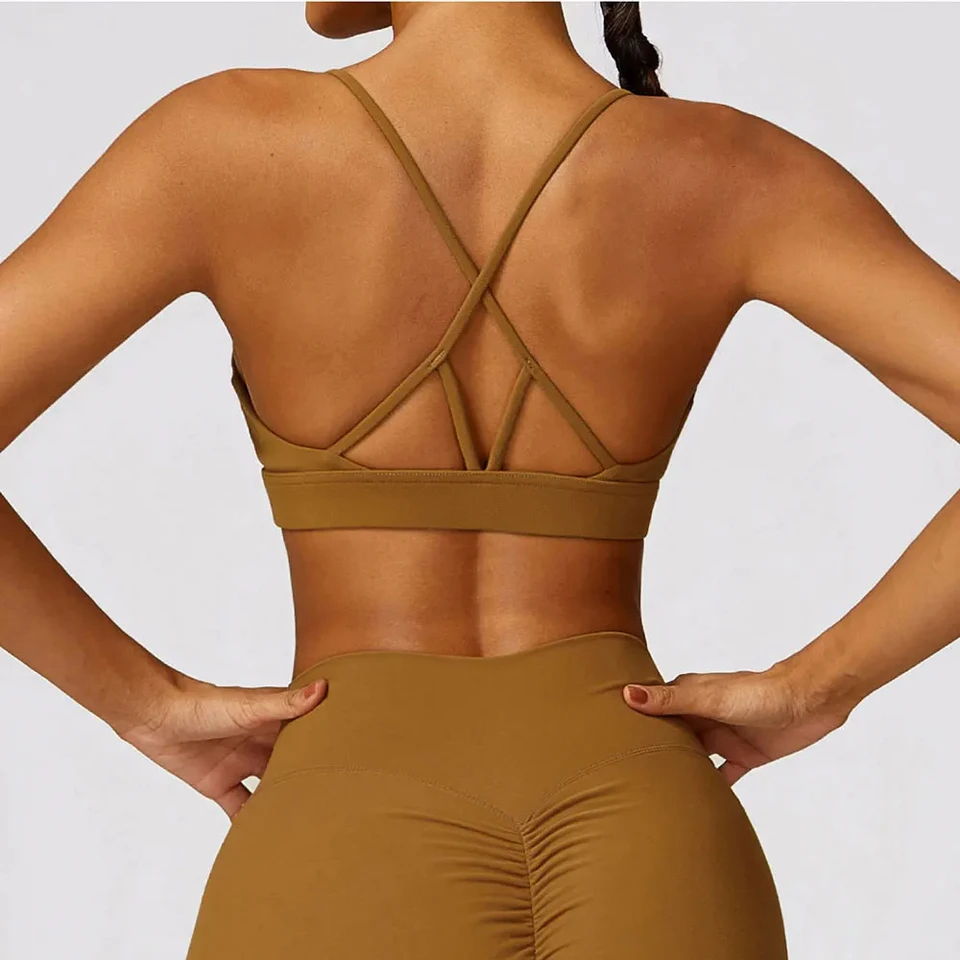 Športová podprsenka Ženy Ženy joga telocvičňa Push Up Plodina Top Shockproof Fitness Top Sport podprsenka Priedušná podprse