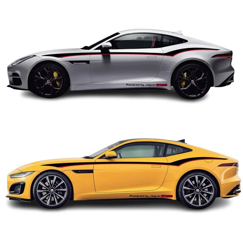 Športové bočné telové pásové nálepky STRUPE GRAFICKY Vinyl obtisia dekorácie pre Jaguar F Type 2013-2021