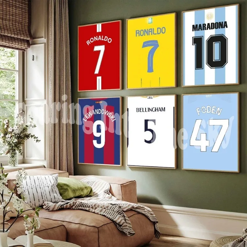 Športový atletický hráč Jersey Plagáty a výtlačky moderného umenia maľba maľba nástenné umelecké obrázky domáci bar