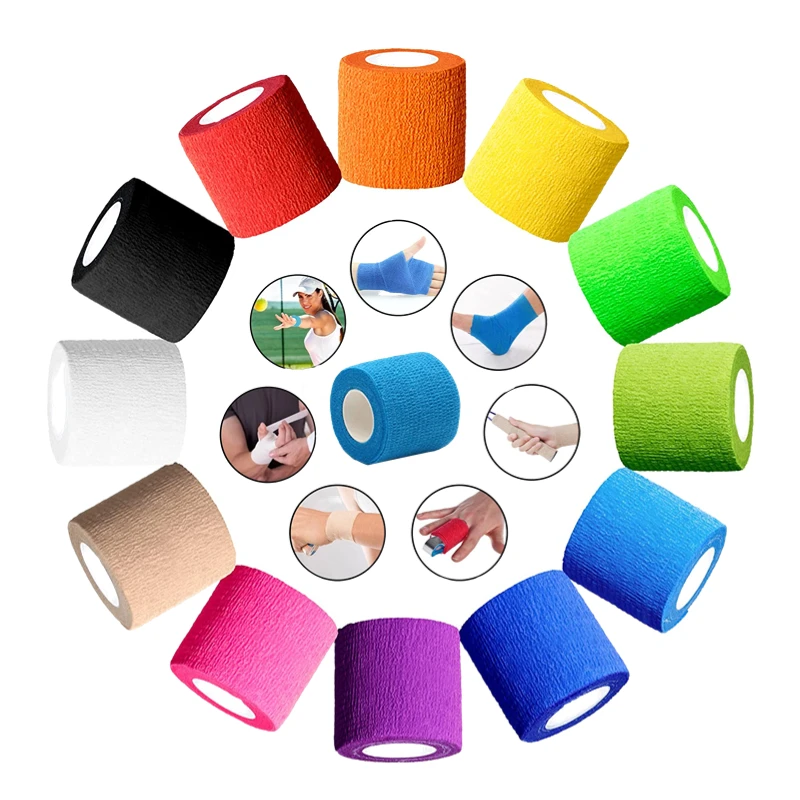 Športový obväz elastická elastoplast samovelkovej pásky ochrana zápästia Palmový prst rameno koleno koleno Pets Pets
