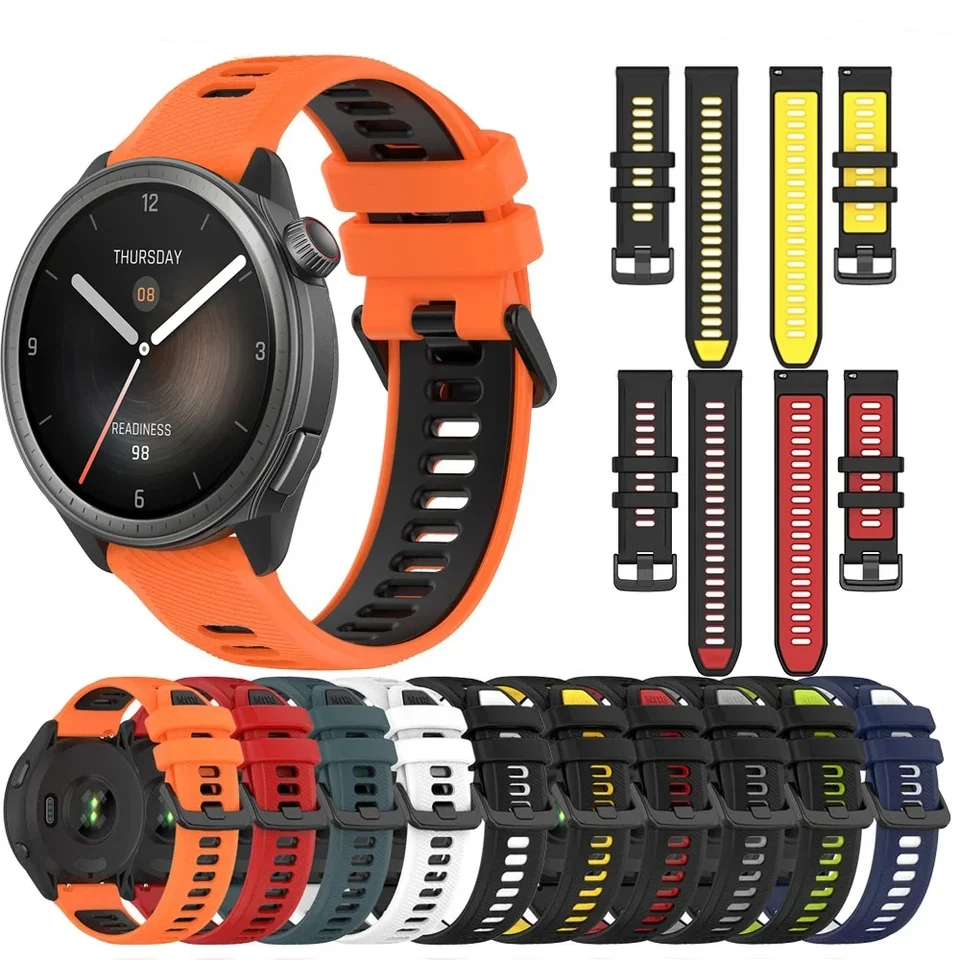 Športový silikónový remienok pre amazfit rovnováhu Rýchle 20 mm 22 mm priedušný náramok zápästia Accessorie