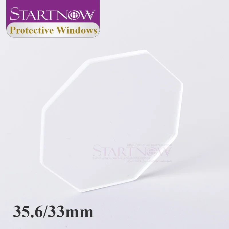 ŠtartNow Fúzovaný laserový laserový oxid vlákna Ochranné okná Octagon D33mm T1.5 Quartz JGS1 objektív pre laserový strihový stroj Amada 1064nm