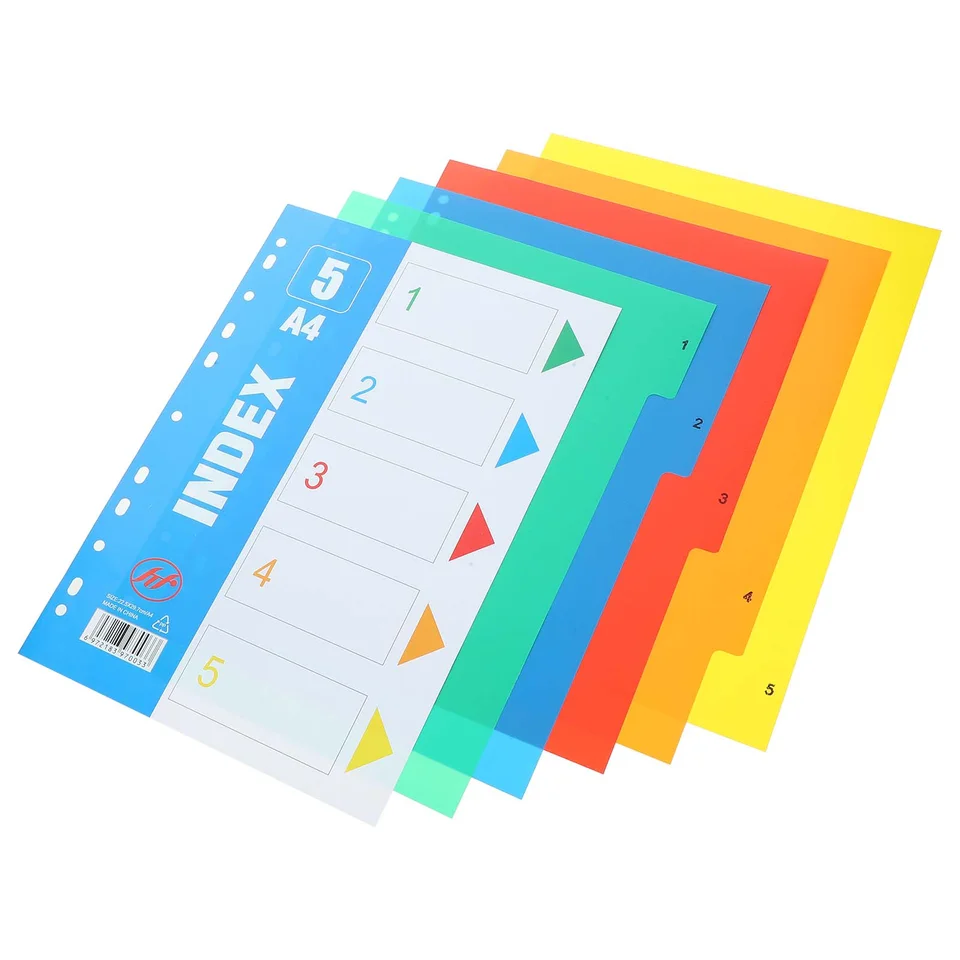 Štatún index oddeľovača stránok Officetbooks karty pre rozdeľovače predmetu Binder PP A4