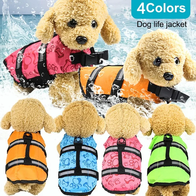 Šteniatka na záchranu plávanie opotrebovanie bezpečnostné oblečenie vesty kúpalisko XS-XL Outdoor Pet Dog Float Doggy Life Block