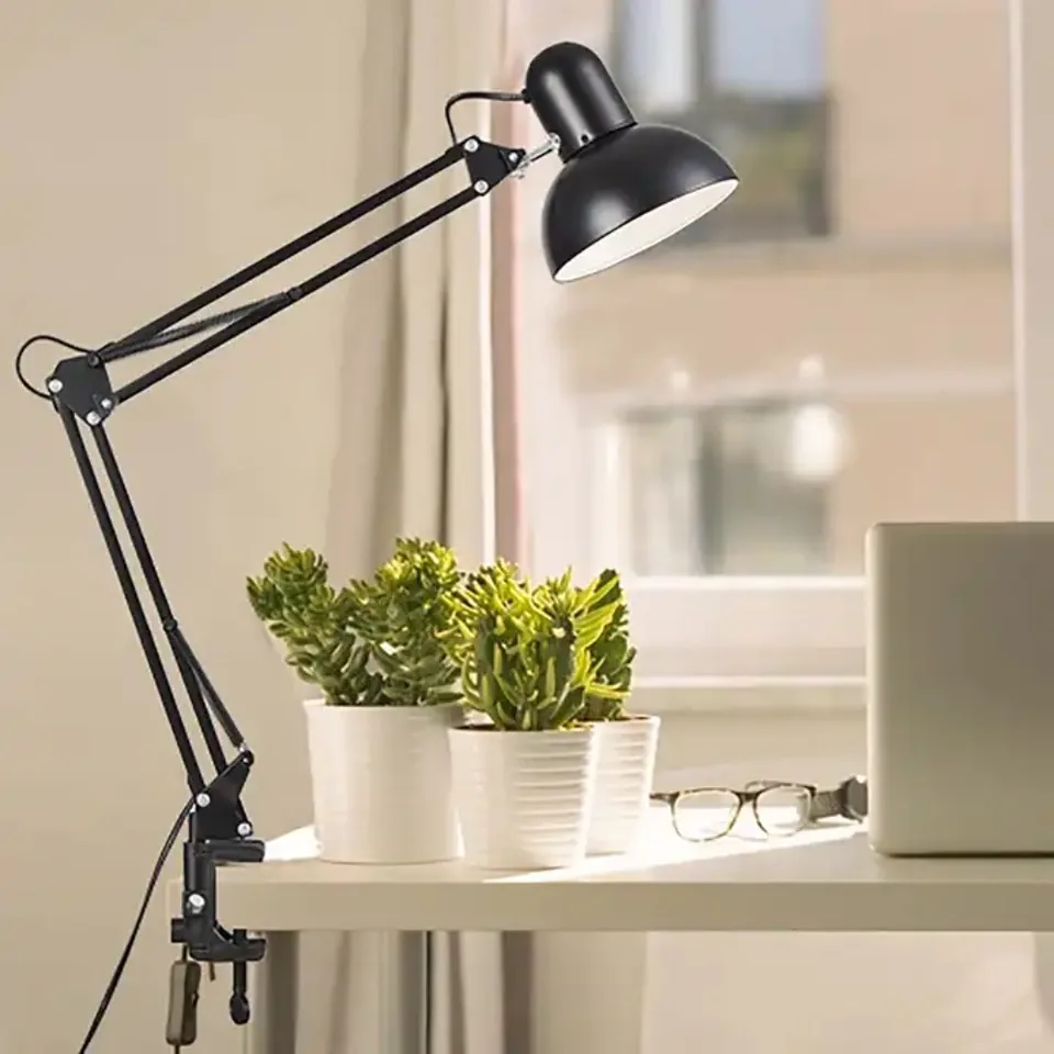 Študijná stolová lampa so svorkami školský počítačový stolové lampy Skladanie kancelárskeho svetla manikúrová miestnosť stopy LED LED GEL LILLES