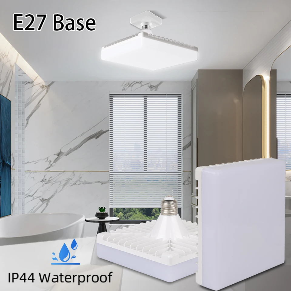Štvorcové LED žiarovky E27 Vnútorné stropné osvetlenie pre chodbu obývacej izby 30/40/50/65 W Super svetlé garážové svetlá LED žiarovka