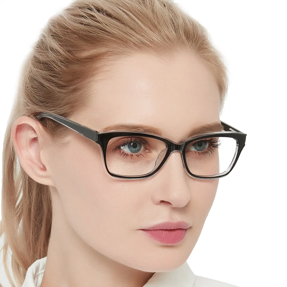 Štvorcové okuliare Presbyopia Čítanie okuliarov pre ženy s klasickým dizajnom Optické ďalekosiahle okuliare čítačka +1.0 +2.0 +2.50